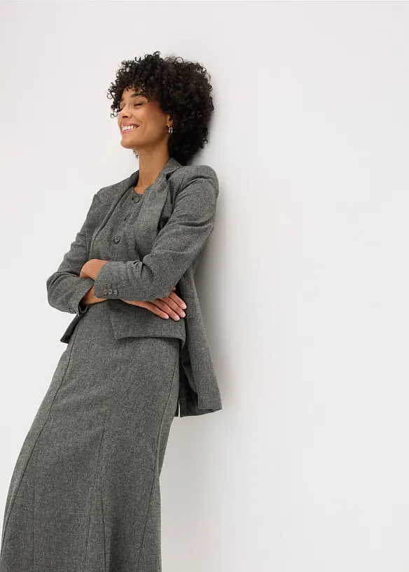 Gonna godet effetto tweed, bonprix