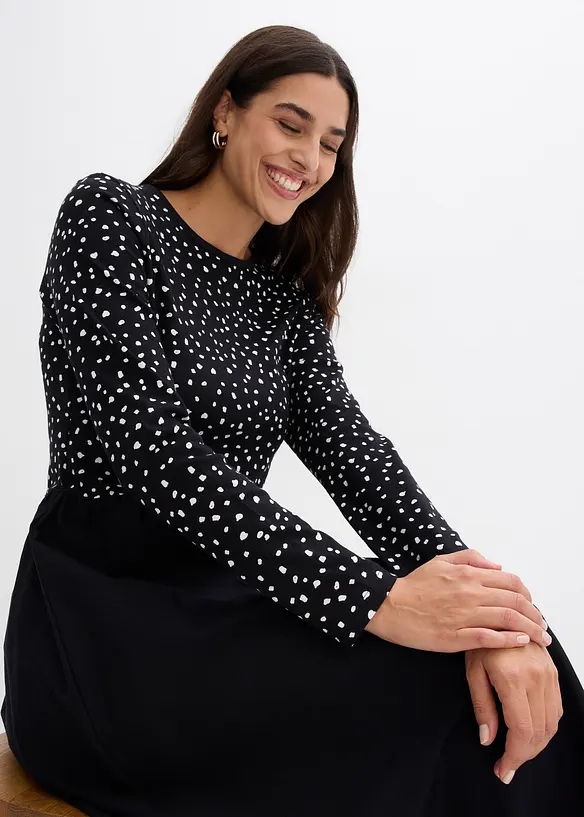 Abito in materiale misto di puro cotone, bonprix