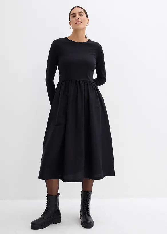 Abito in materiale misto di puro cotone, bonprix