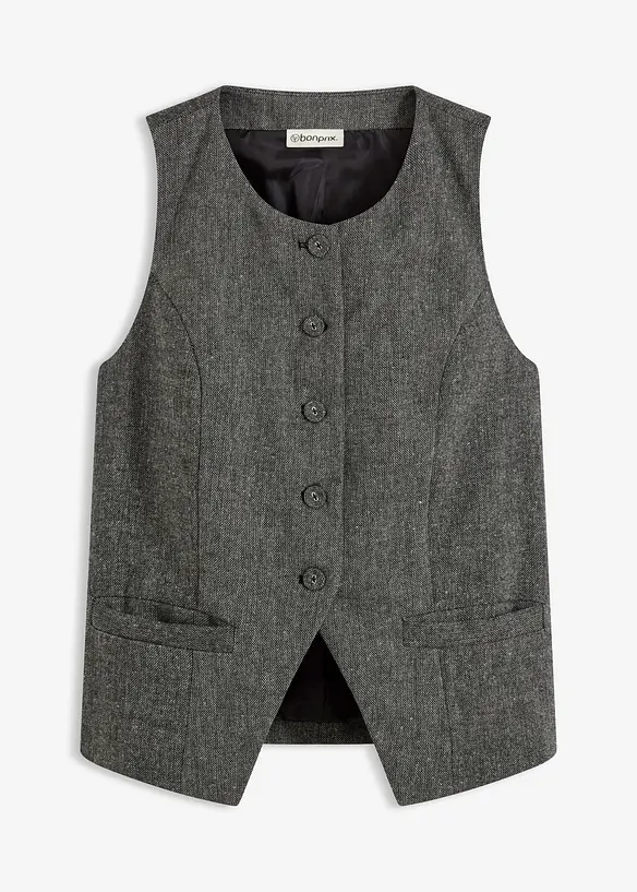 Gilet effetto tweed, bonprix