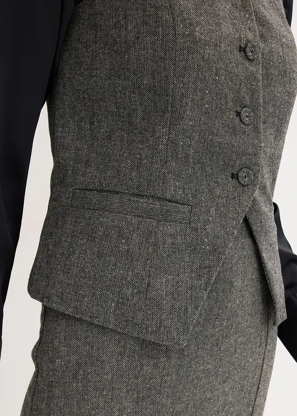 Gilet effetto tweed, bonprix