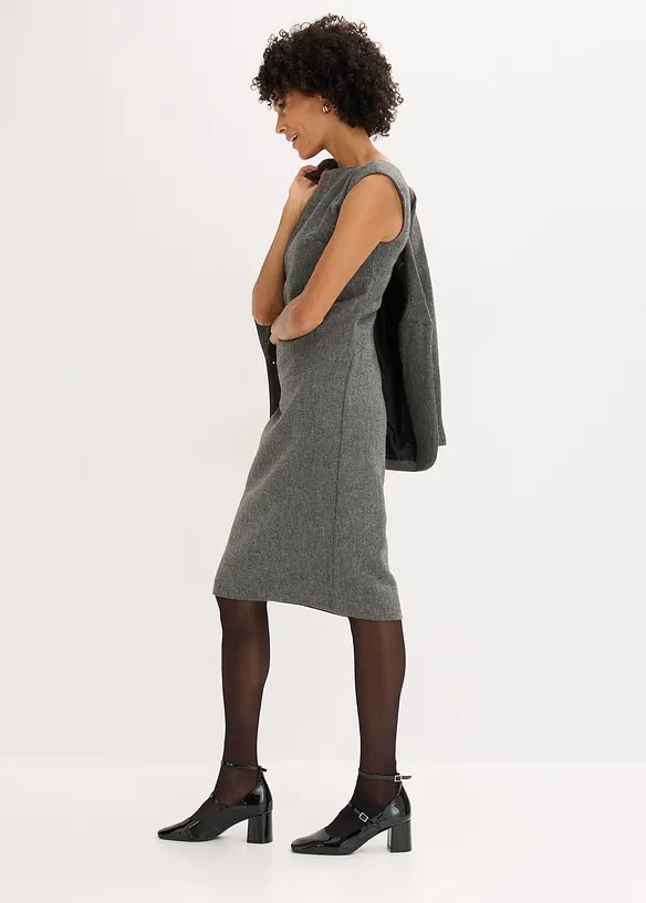 Abito a tubino con effetto tweed, bonprix