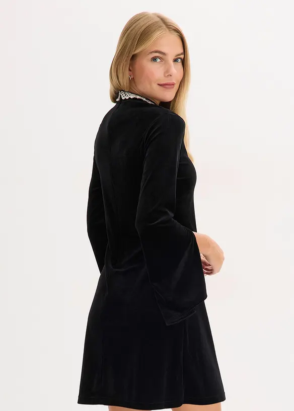 Miniabito in velluto fluente, bonprix