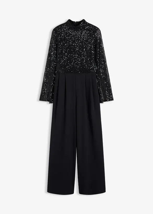 Tuta in jersey con paillettes, bonprix