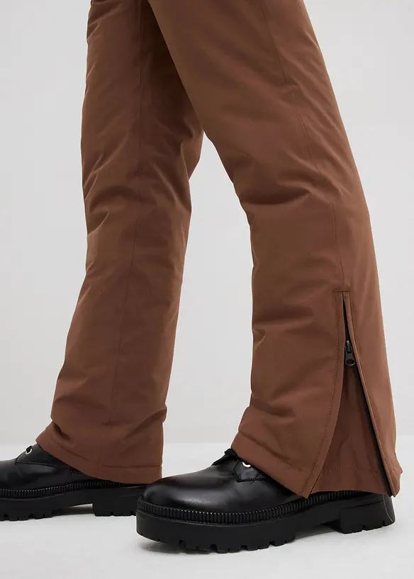 Pantaloni tecnici da neve con calda imbottitura e ghetta paraneve, bonprix