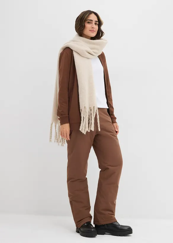 Pantaloni tecnici da neve con calda imbottitura e ghetta paraneve, bonprix