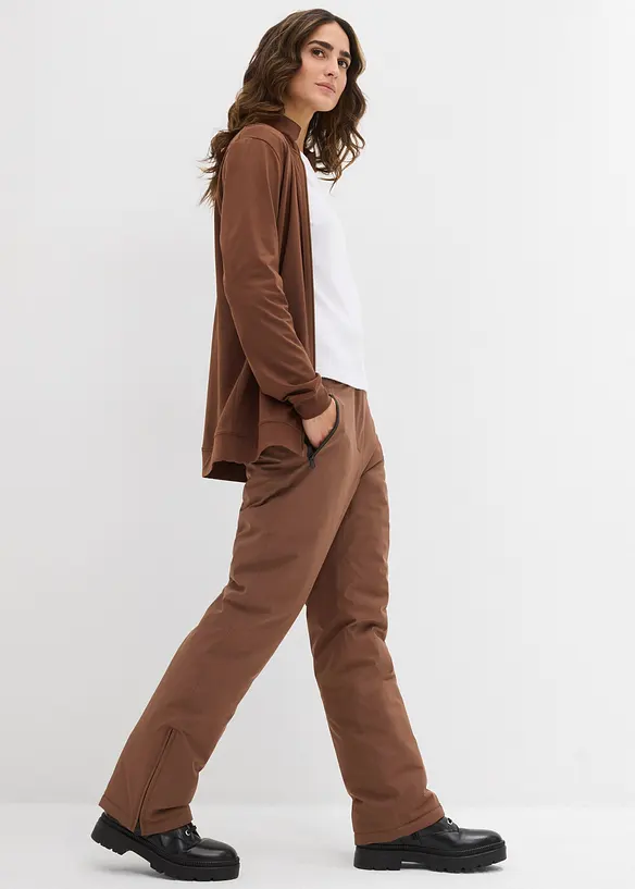 Pantaloni tecnici da neve con calda imbottitura e ghetta paraneve, bonprix