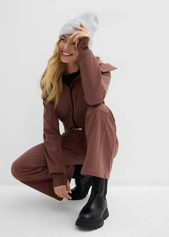 Tuta da sci in softshell idrorepellente, imbottita e calda, bonprix