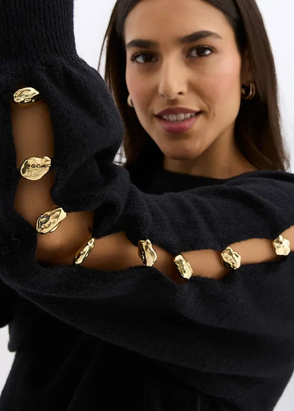 Maglione con perle di metallo, bonprix