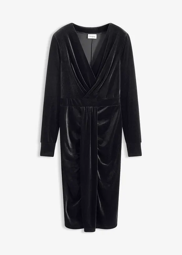 Abito midi in velluto fluente, bonprix