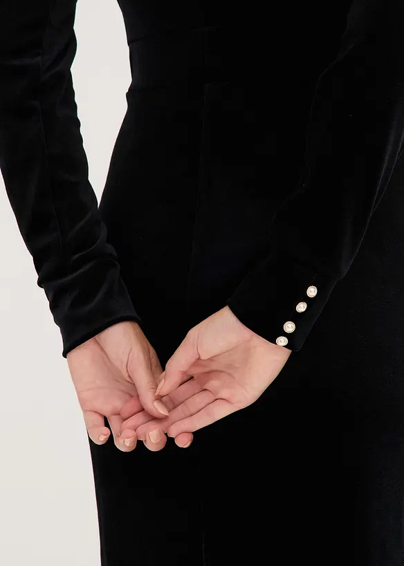 Abito midi in velluto fluente, bonprix