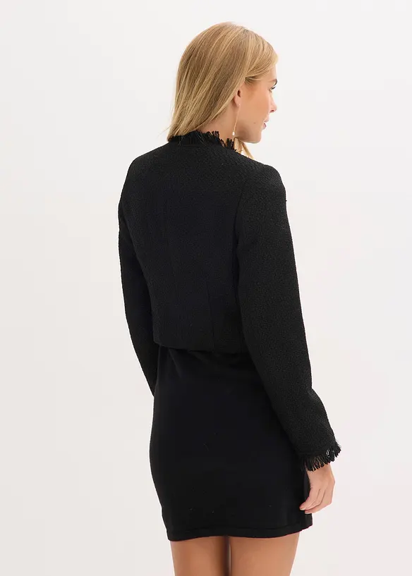 Blazer cropped in boucl&eacute;, bonprix