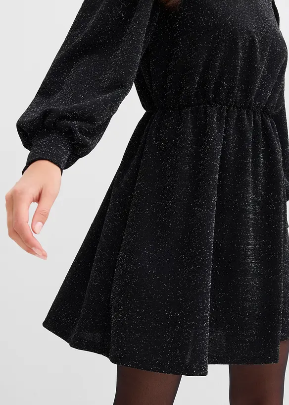 Abito glitterato in interlock robusto, bonprix