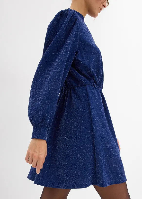 Abito glitterato in interlock robusto, bonprix