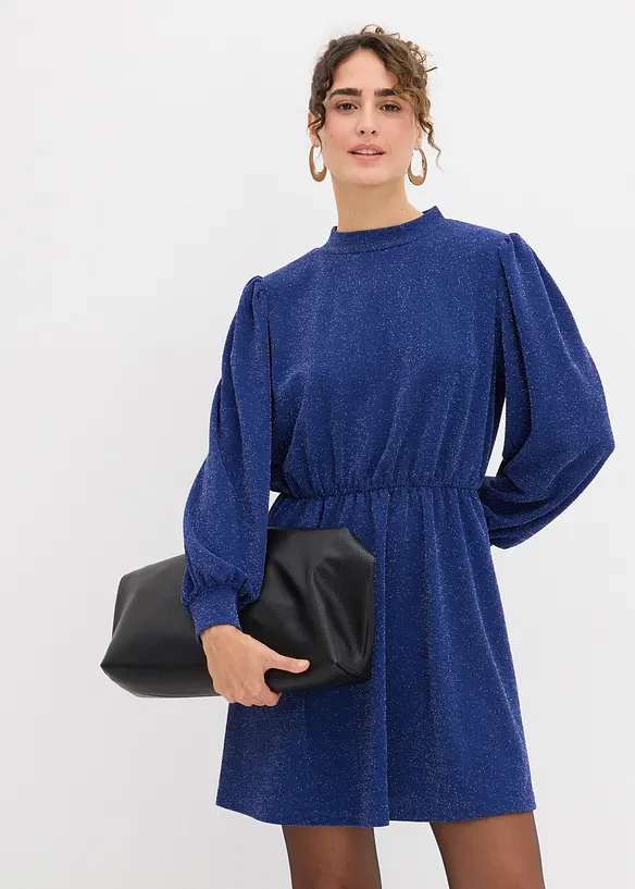 Abito glitterato in interlock robusto, bonprix