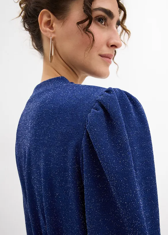 Abito glitterato in interlock robusto, bonprix