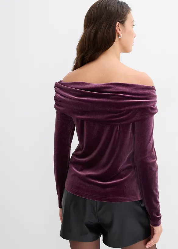 Haut à épaules Dénudées + Manche Large – Viscose – Tailles XS à XL – Neuf Avec étiquette