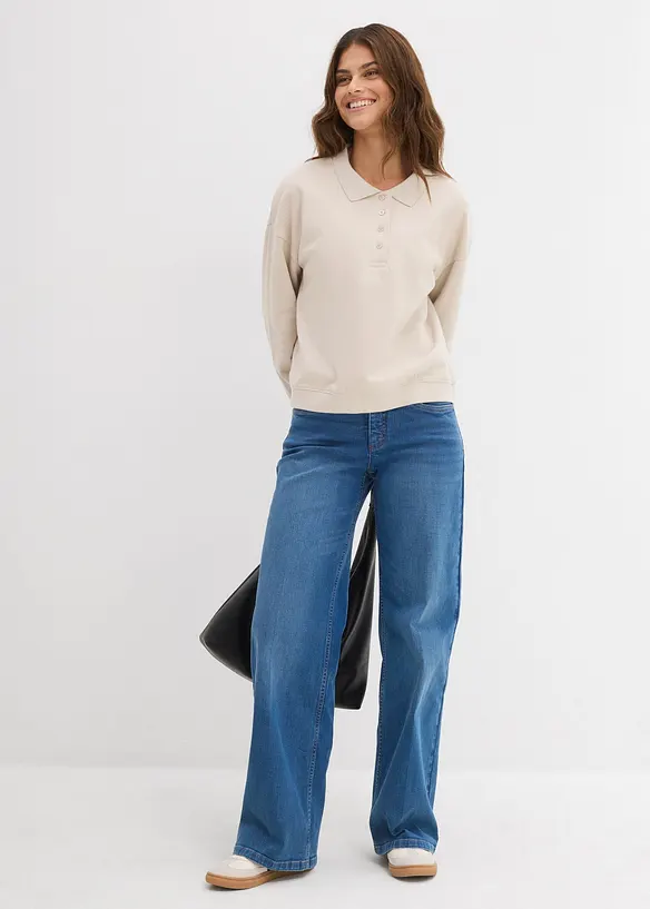 Felpa in puro cotone biologico, bonprix