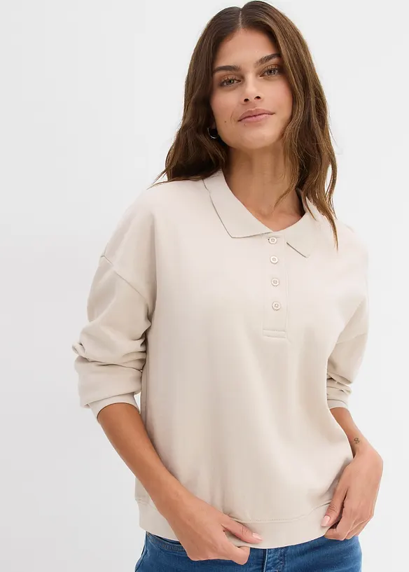 Felpa in puro cotone biologico, bonprix