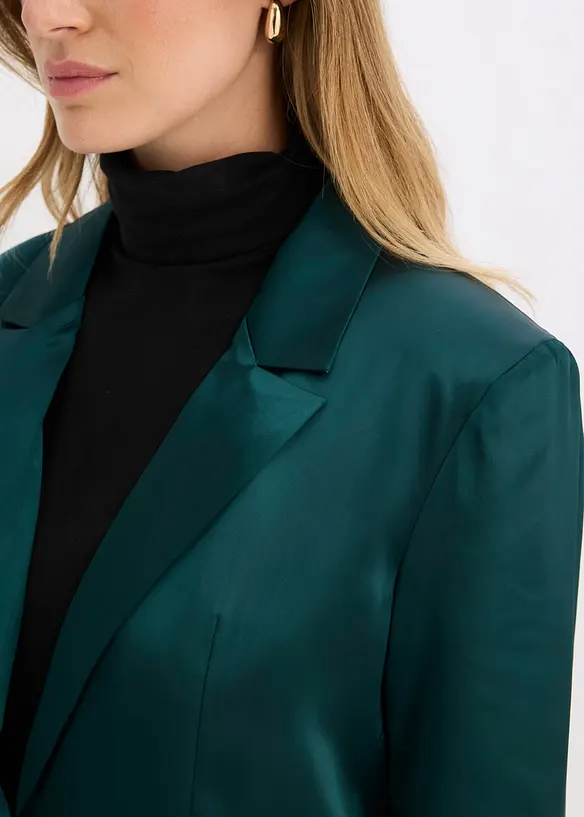 Blazer oversize in satin, bonprix