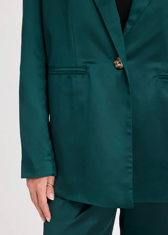 Blazer oversize in satin, bonprix