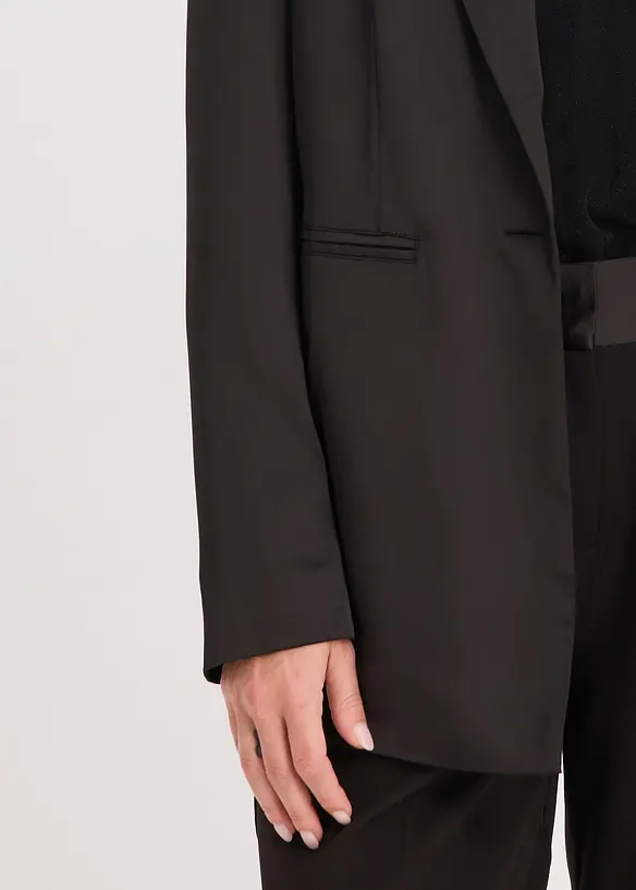 Blazer oversize in satin, bonprix