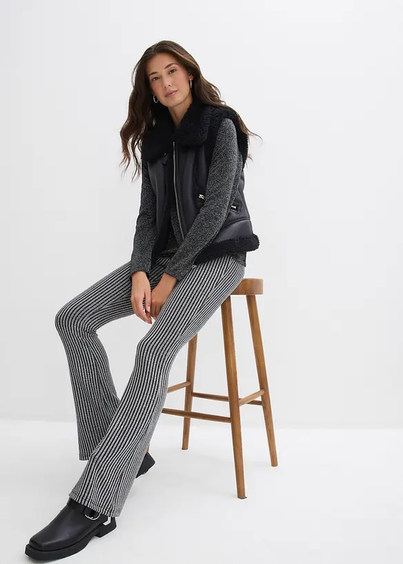 Leggings svasati con fili glitterati, bonprix