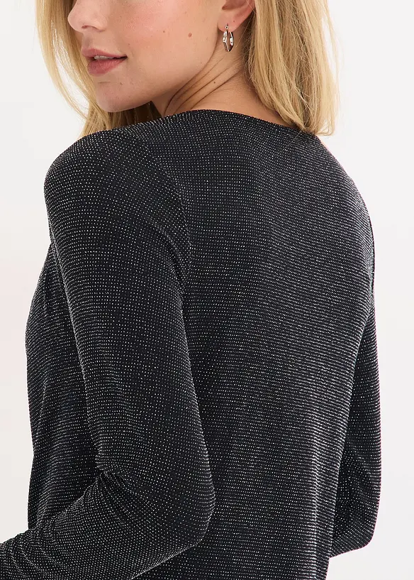 Top con scollo a cascata, bonprix