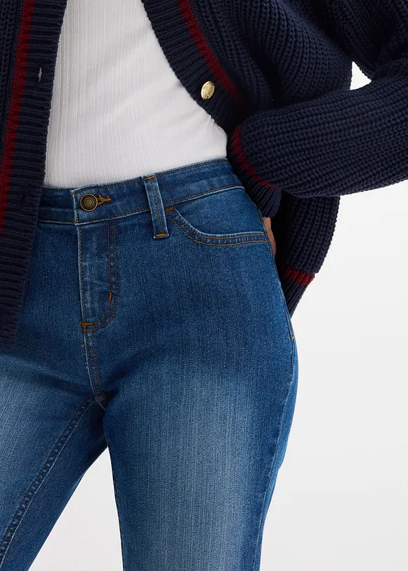 Jeans skinny elasticizzati, vita media, bonprix