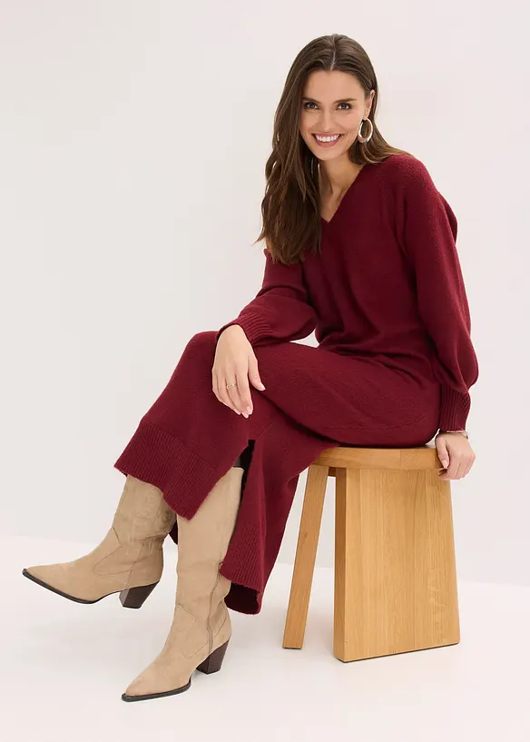 Abito midi in maglia oversize, bonprix