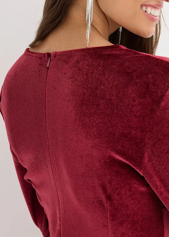 Miniabito in velluto lucido, bonprix