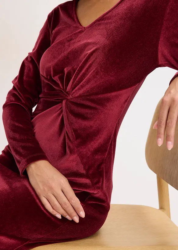 Miniabito in velluto lucido, bonprix