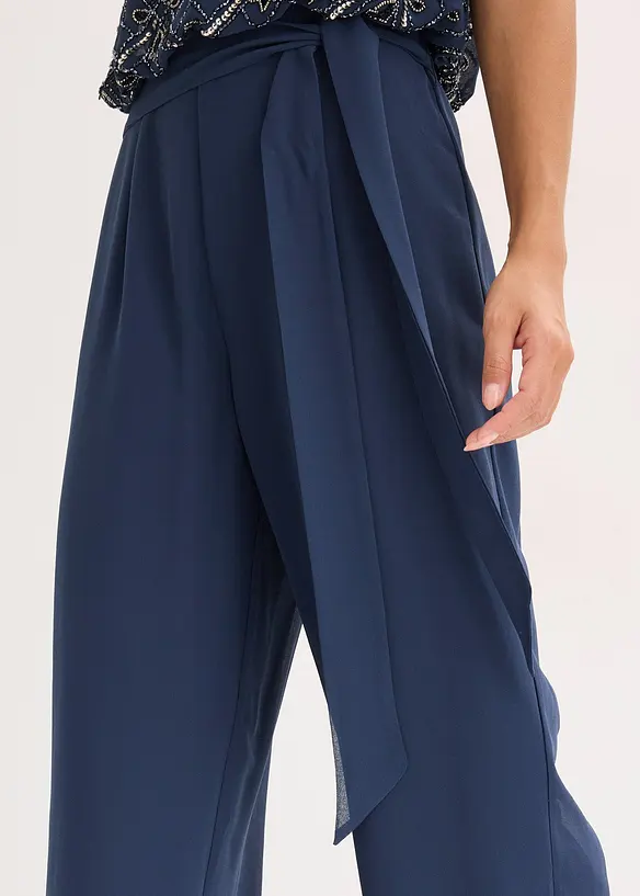 Tuta con ricamo e perline, bonprix