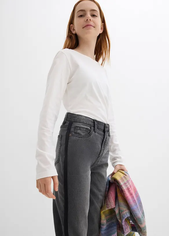 Jeans termici con fodera di jersey, vita media, bonprix