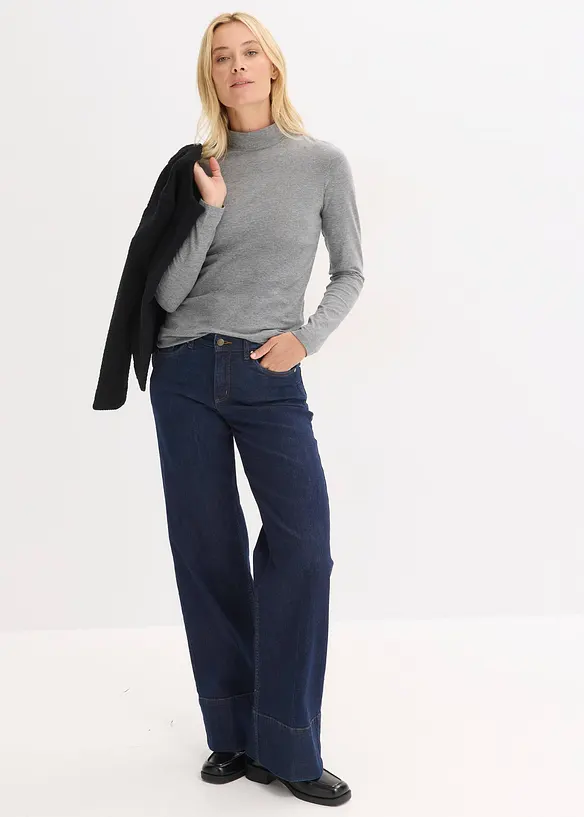 Maglia a maniche lunghe aderente, bonprix