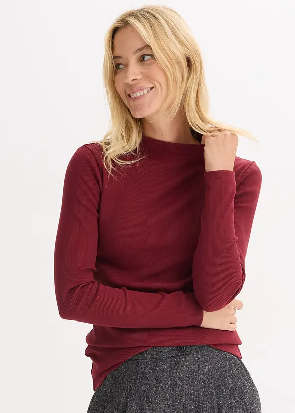 Maglia a costine a maniche lunghe, bonprix
