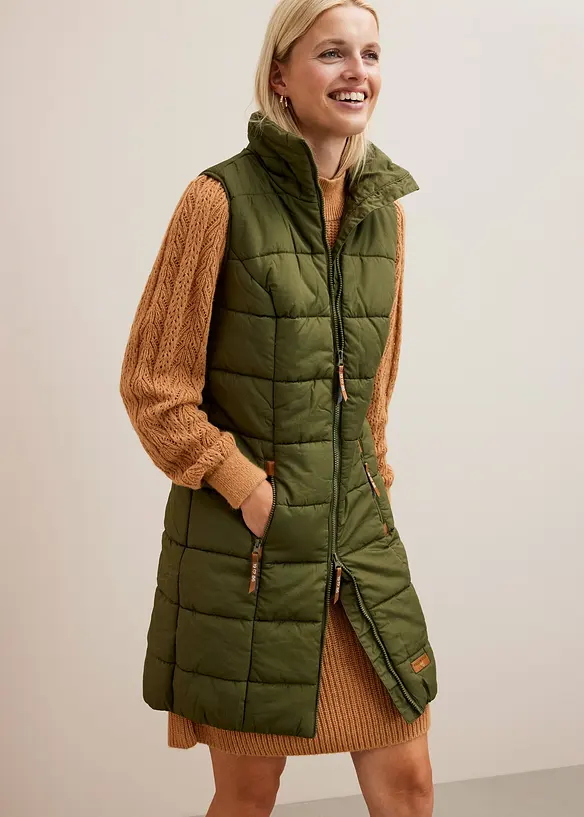 Gilet lungo a collo alto, bonprix