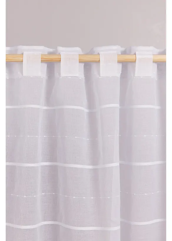 Tenda trasparente con righe 3D (pacco da 1), bonprix