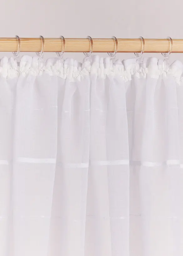 Tenda trasparente con righe 3D (pacco da 1), bonprix