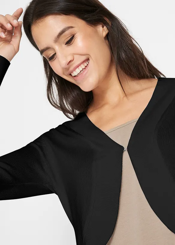 Cardigan corto con viscosa, bonprix