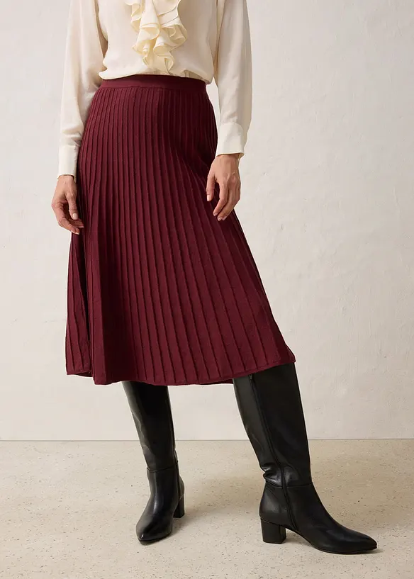 Gonna di maglia con lana merino, bonprix