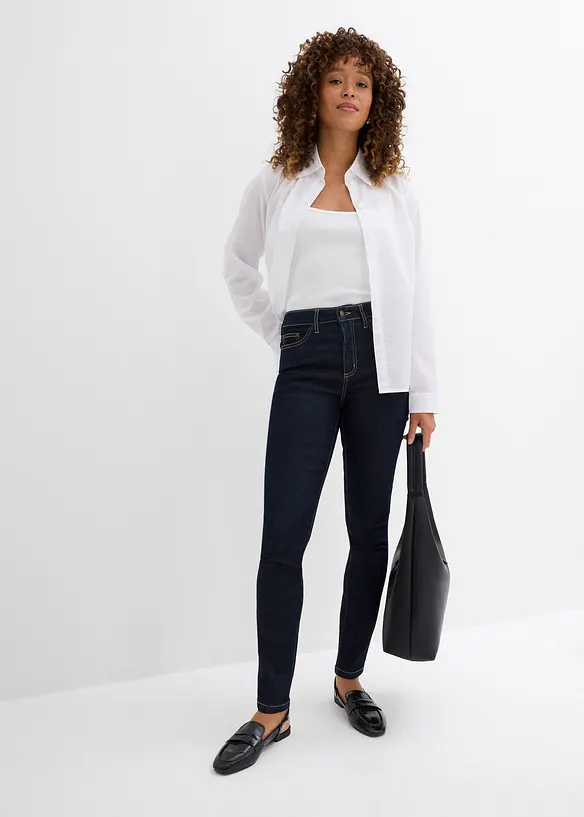 Jeans skinny elasticizzati, vita alta, bonprix
