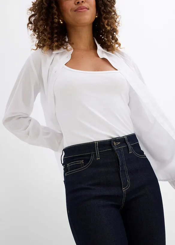 Jeans skinny elasticizzati, vita alta, bonprix