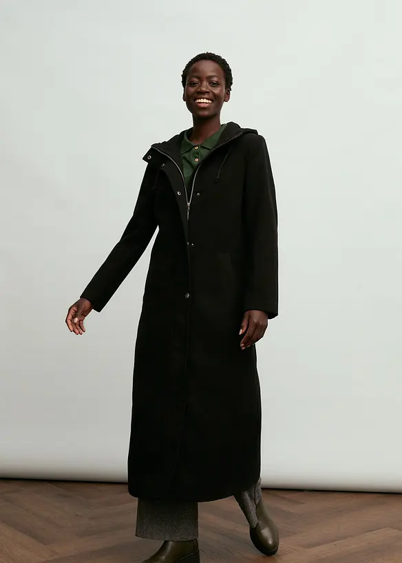Cappotto lungo in simil lana, bonprix