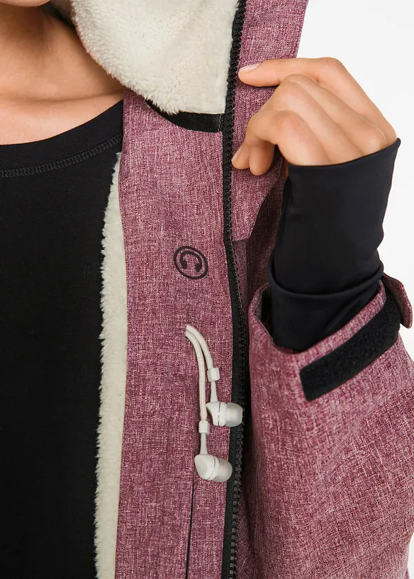 Giacca tecnica outdoor con pile teddy, impermeabile, bonprix