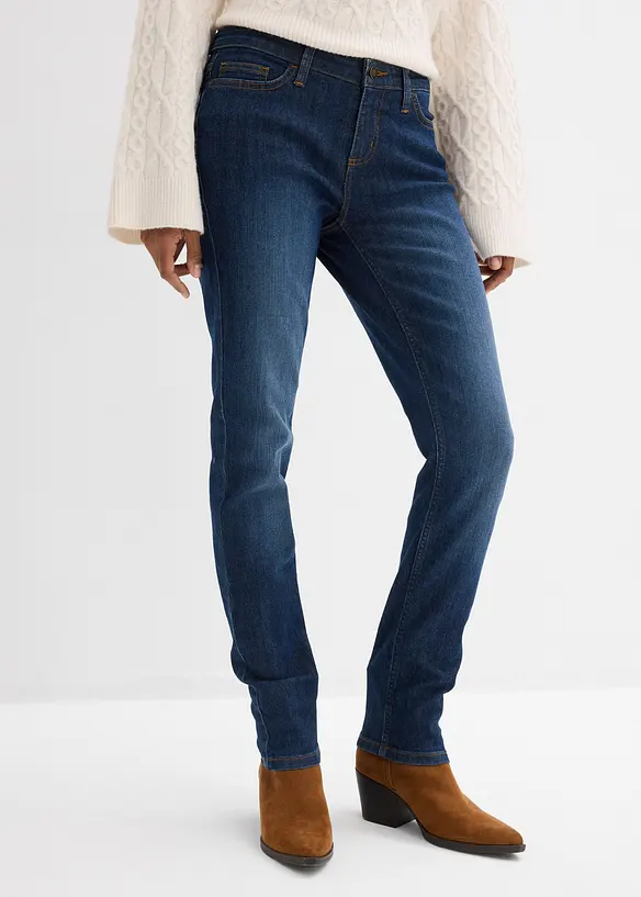 Jeans skinny elasticizzati, vita media, bonprix