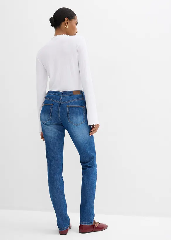 Jeans skinny elasticizzati, vita media, bonprix