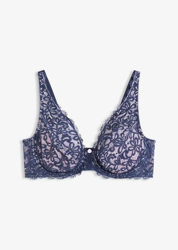 Reggiseno con ferretto e pizzo delicato, bonprix