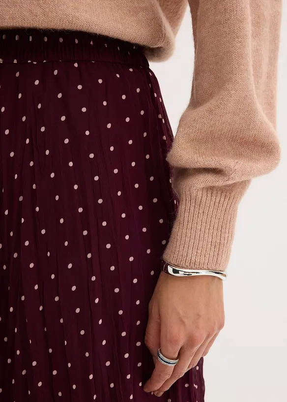 Gonna in chiffon con effetto stropicciato, bonprix