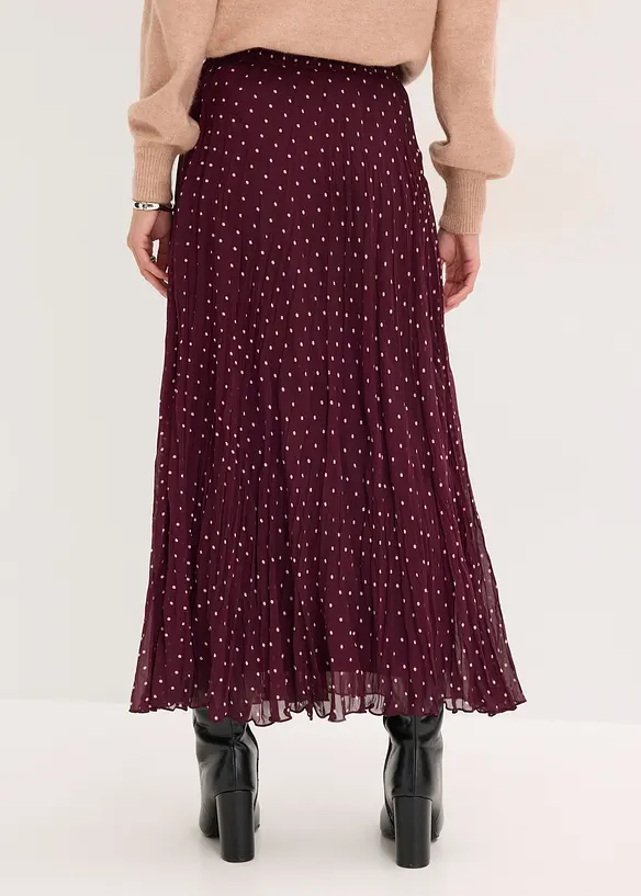 Gonna in chiffon con effetto stropicciato, bonprix